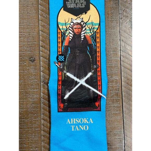 Stance Adult Blue Crew Polyester Cushion Star Wars Ahsoka Tano Casual Socks Sz M - Picture 2 of 6